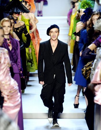 PARIS - FEBRUARY 27:  (UK OUT) Designer John Galliano walks down the catwalk during the Christian Dior fashion show as part of Paris Fashion Week Autumn/Winter 2008 on February 27, 2007 in Paris, France.  (Photo by Chris Moore/Catwalking/Getty Images)